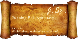 Jakoby Szilveszter névjegykártya