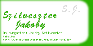 szilveszter jakoby business card